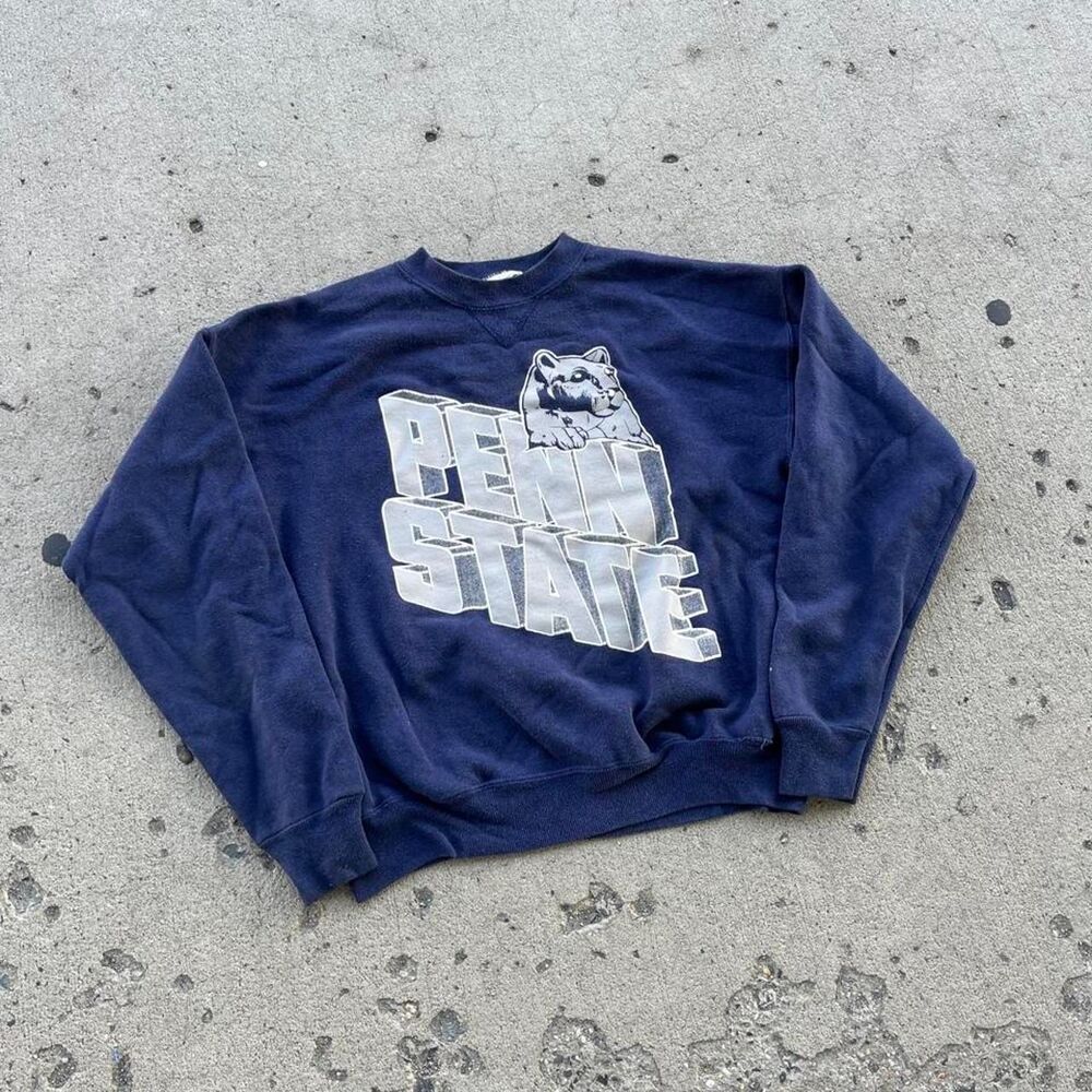 Vintage 90s Bike Penn State Graphic Crewneck Sweatshirt
